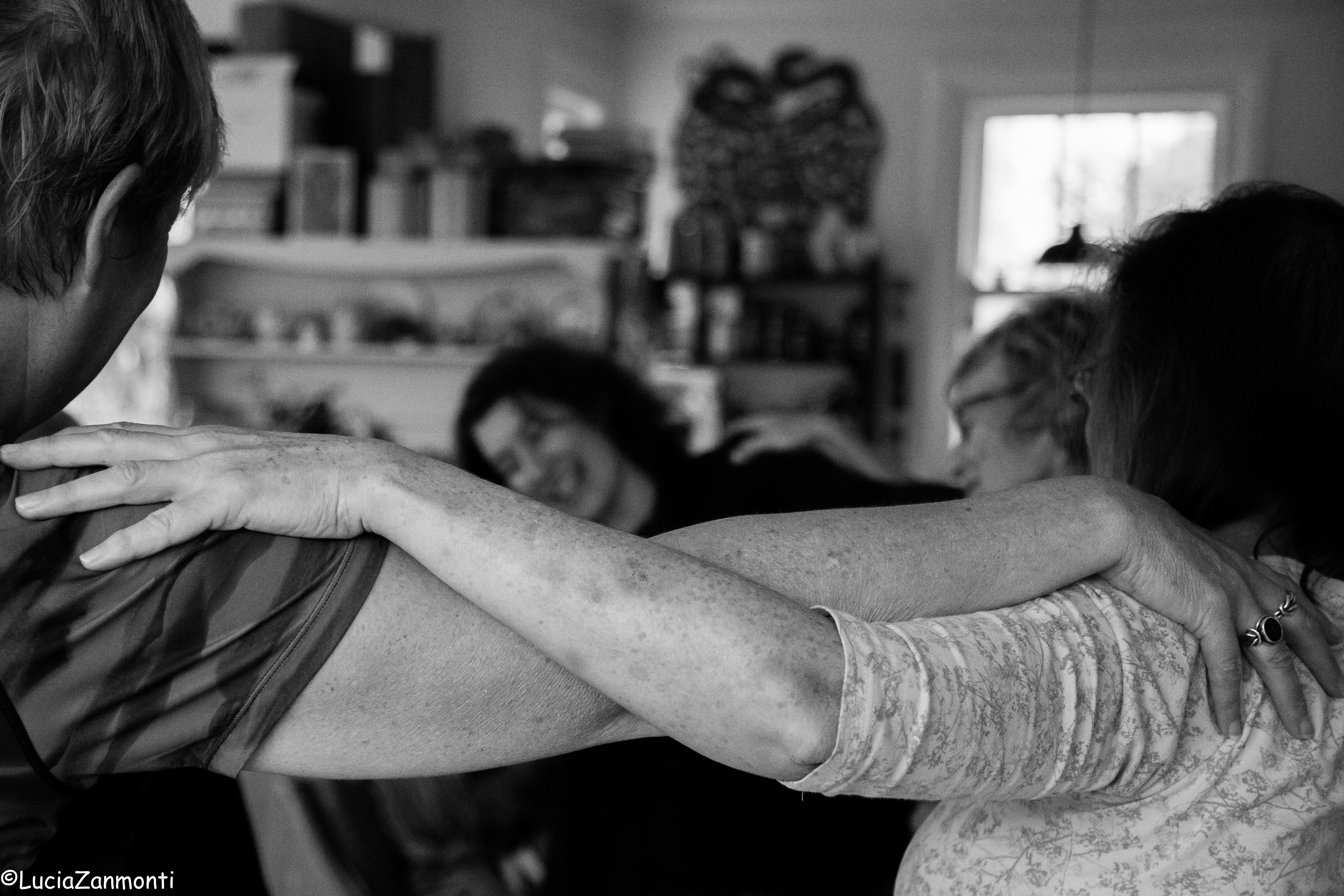 women in a yoga pose at Odette Rowe's Wairarapa Yoga Snug